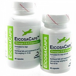 Dechra EicosaCaps Omega 3 & 6 魚油營養膠囊   - (適用於貓狗 <40磅食用) 每盒60粒膠囊