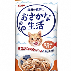 AIXIA Fish Life 吞拿魚雞肉袋裝 貓濕糧 60g x3包 #OS-3