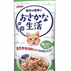 AIXIA Fish Life 吞拿魚鏗魚節袋裝 貓濕糧 60g x3包 #OS-4