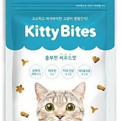 Absolute Bites - Kitty Bites潔齒化毛美毛 貓咪營養小脆餅 (海鮮味) 60g