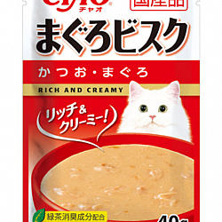 (單包) CIAO 鰹魚 + 吞拿魚味 吞拿魚濃湯濕包 貓糧 40g #IC-356