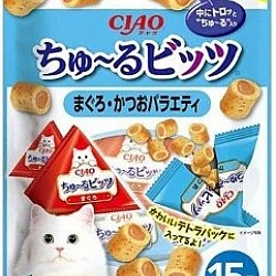 CIAO Party 貓零食 流心粒粒 吞拿魚、鏗魚味 12g x15袋