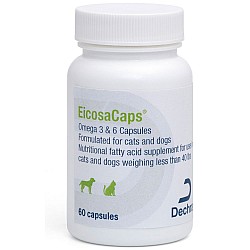 Dechra EicosaCaps Omega 3 & 6 魚油營養膠囊  (貓狗 <40磅食用) 每盒60粒膠囊