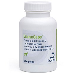 Dechra EicosaCaps Omega 3 & 6 魚油營養膠囊   - (適用於41-70磅狗隻食用) 每盒60粒膠囊