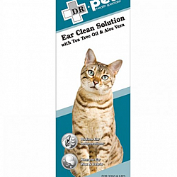 Dr. Pet Ear Clean Solution with Tea Tree Oil & Aloe Vera for Cats & Dogs 118ml