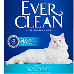 Ever Clean 藍標 4X 除臭皇 雙重活性碳低過敏(微香) 貓砂 8.5kg (藍)