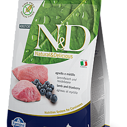Farmina N&D Cat Lamb & Blueberry Adult 成貓專用 天然無殼物系列 - 羊及藍梅味 10kg 