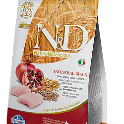 Farmina Natural & Delicious N&D - 絕育成貓專用 天然低殼物系列 - 雞及石榴味 1.5kg