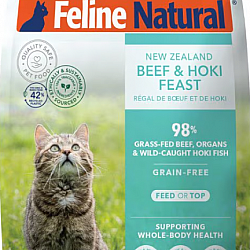 Feline Natural Beef & Hoki 天然凍乾牛肉藍尖尾鱈魚盛宴 貓糧 800g