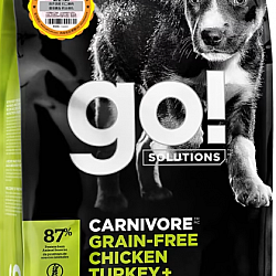 Go! SOLUTIONS  活力營養系列幼犬乾糧 無穀物雞肉+火雞+鴨肉 配方 12lb