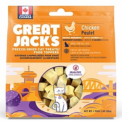 (積分換領: 3750) Great Jack's 無穀物 凍乾雞肉粒 貓貓小食1oz (食用期限: 19-12-2025)