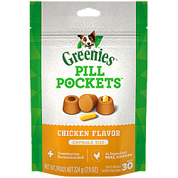 (積分換領: 5750) Greenies Pill Pockets 狗用餵藥小食 (雞肉味 ) 膠囊 7.9oz 