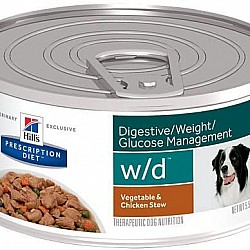 (將會停產) Hill's Dog w/d Multi Benefit 犬用 低脂體重控制 (燉雞肉蔬菜) 處方罐頭 (適合患有糖尿病或胃腸疾病) 5.5oz*24罐