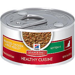 Hill's Kitten Healthy Cuisine 幼貓 健康燉肉配方 (雞肉及米) 罐頭 2.8oz*24罐  