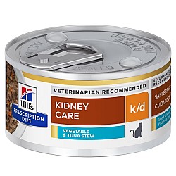 Hill's Cat k/d Kidney Care (Tuna & Vegetable Stew) 貓用 腎臟處方(燉吞拿魚蔬菜) 罐頭 2.9oz*24罐