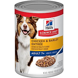 Hill's Dog Adult 7+ Chicken & Barley Entree 高齡犬(美味雞肉) 罐頭 13oz *12罐