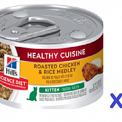 Hill's 希爾思 幼貓 健康燉肉配方 (雞肉及米) 罐頭 2.8oz x6罐