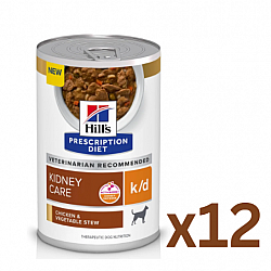 Hill's Prescription Diet Dog k/d Kidney Care (Chicken & Vegetable Stew) Canned 12.5oz*12cans