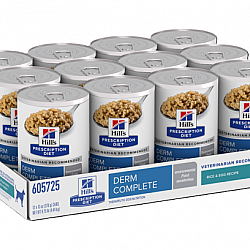 Hill's 希爾思 獸醫處方 Derm Complete 皮膚全能照護 米與蛋特調配方 狗罐頭13oz *12罐