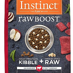Instinct 本能 Raw Boost系列無穀物+凍乾生肉粒 牛肉狗乾糧 (20lbs)