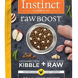 Instinct 本能 Raw Boost系列無穀物+凍乾生肉粒 雞肉狗乾糧 (4lbs)