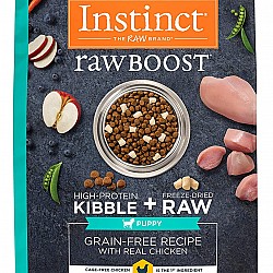 Instinct 本能 Raw Boost系列無穀物+凍乾生肉粒 雞肉幼犬乾糧 (10lbs)