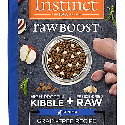 Instinct 本能 Raw Boost系列無穀物+凍乾生肉粒 雞肉高齡犬乾糧 (4lbs)