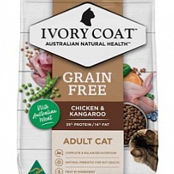 Ivory Coat - 無穀物袋鼠肉和雞肉椰子油成貓配方乾糧 2KG