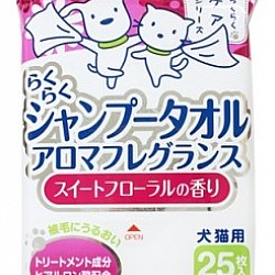 「日本直送」SUPERCAT 寵物潔身濕紙巾(清甜花香) 25張