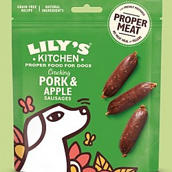Lily's Kitchen - Grain-Free Cracking Pork & Apple Sausages for Dogs 70g Lily's Kitchen - Grain-Free Cracking Pork & Apple Sausages for Dogs 70g