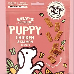 Lily's Kitchen - Grain-Free Chicken and Salmon Nibbles Puppy Treats 70g Lily's Kitchen - Grain-Free Chicken and Salmon Nibbles Puppy Treats 70g