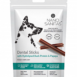 Nano Sanitas 水解鴨肉蛋白+木瓜籽 犬用潔齒棒 200g (8支)