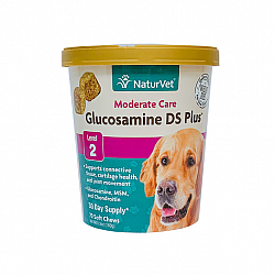 NaturVet 犬用葡萄糖胺溫和護理(二級)關節保健品 (70 粒) 5.9oz