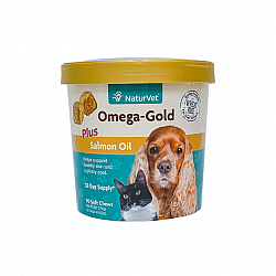 NaturVet 犬貓用金裝三文魚油營養保健品 (90 粒) 9oz