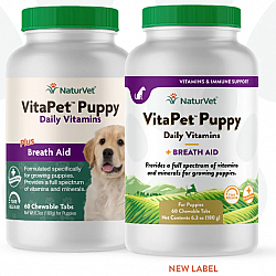 NaturVet 幼犬長效營養丸（60粒） 6.3oz