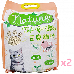 (Twin Pack) Nature Natural Peach Flavor Tofu Cat Litter 17.5L x 2