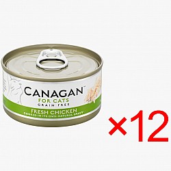 (原箱優惠) Canagan Cats Fresh Chicken 貓主食罐-無穀物-鮮雞肉 75gX12