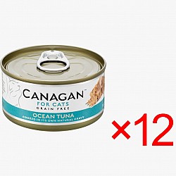 (原箱優惠) Canagan Cats Ocean Tuna 貓主食罐-無穀物-吞拿魚 75gX12