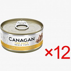 (原箱優惠) Canagan Cats Tuna with Chicken 貓主食罐-無穀物-吞拿魚+雞肉 75gX12