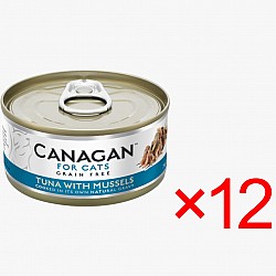 (原箱優惠) Canagan Cat Tuna with Mussels For Cats 貓咪主食罐-無穀物-吞拿魚+青口 75gX12