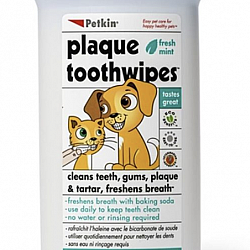 Petkin Plaque Toothwipes (Fresh Mint) For Cats & Dogs 40pcs Petkin Plaque Toothwipes (Fresh Mint) For Cats & Dogs 40pcs