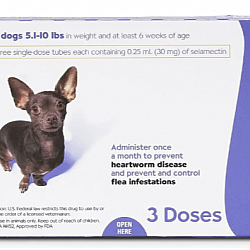  Revolution Flea and Worm Prevention For Toy Dogs (5.1lb - 10lb) #Purple