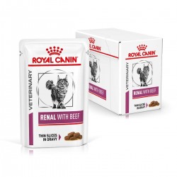 Royal Canin Cat RENAL Beef Pouch (in Gravy) 腎臟處方 (精煮肉汁系列) (牛肉味) 貓濕糧 85g*12包裝