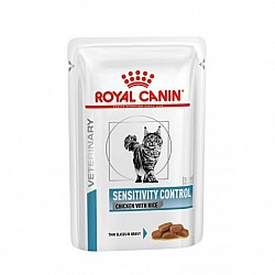 Royal Canin Cat SENSITIVITY CONTROL Chicken with Rice  Pouch (in Gravy) 過敏控制 (精煮肉汁系列) (雞及飯味)處方貓濕糧 85g*12包裝