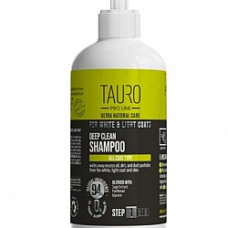 TAURO PRO LINE Ultra Natural Care Step 1 深層清潔洗毛水(適用於白色和淺色毛皮) 貓狗適用 1L