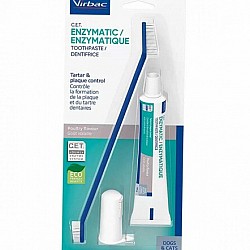 Virbac 維克 C.E.T. 複合酶雙刷頭牙刷 & 牙膏套裝 (雞肉口味) (貓狗適用) 