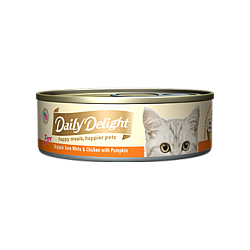 Daily Delight Skipjack Tuna White & Chicken & Pumpkin Canned Cat Food 80g #DD42