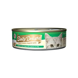 Daily Delight 白鰹吞拿魚+芝士(啫喱狀) 貓糧 貓罐頭 80g #DD52