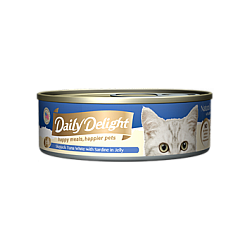 Daily Delight 白鰹吞拿魚+沙丁魚(啫喱狀) 貓糧 貓罐頭 80g #DD53