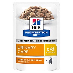 Hill's Cat c/d Urinary Care Cat Chicken Pouch 貓用 泌尿道處方(雞肉) 濕糧 85g*12包裝